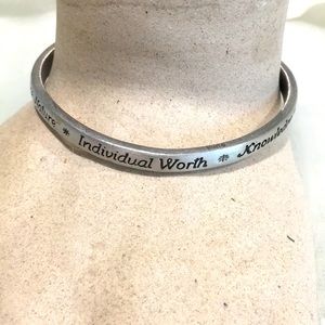 Faith pewter Bracelet Words integrity Faith Knowledge individual worth & more
